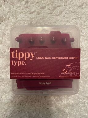 tippy type Long Nail Keyboard Cover limited edition Garnet Glow NWT